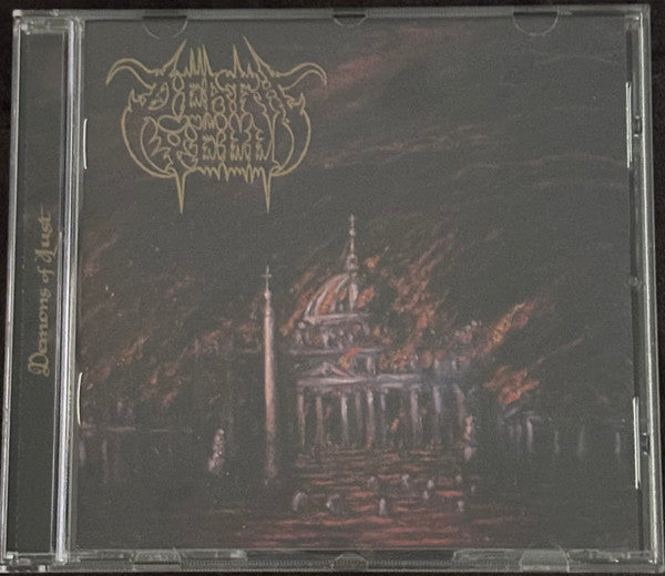 Mortician CD case with dark, gothic imagery of a mausoleum.