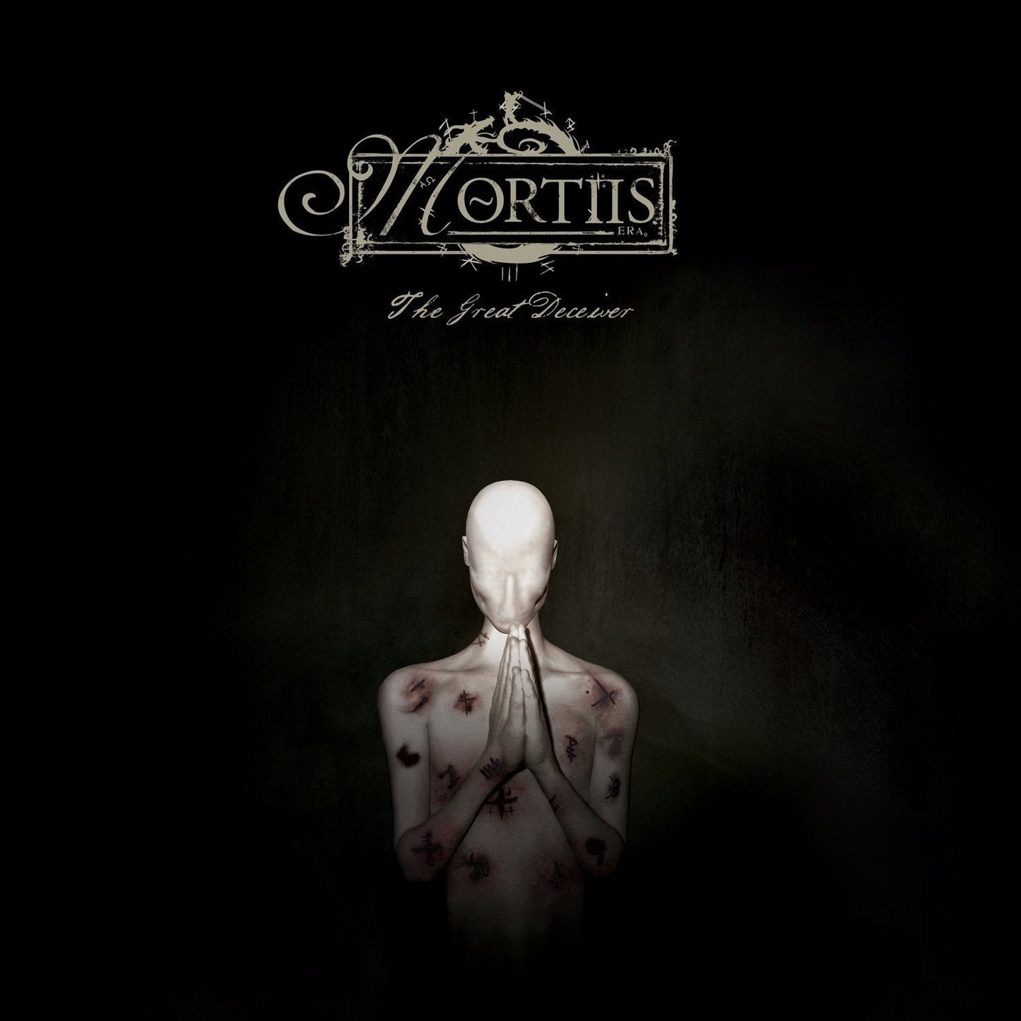 Mortiis album cover: faceless figure with ornate logo and dark background.
