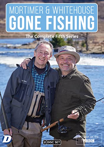 Mortimer & Whitehouse Gone Fishing Season 5 DVD cover with Bob Mortimer and Paul Whitehouse.