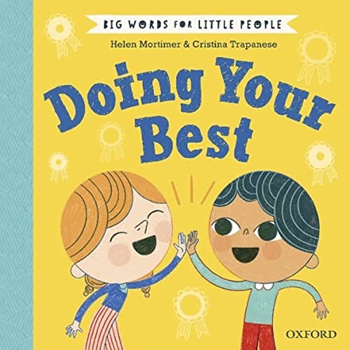 Book cover with illustrated children high-fiving on a yellow background.