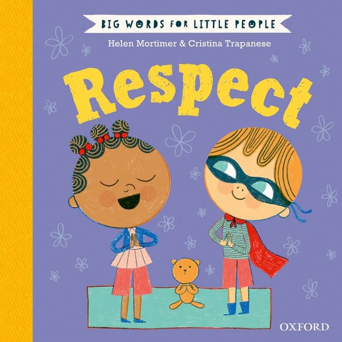 Book cover: “Respect” with illustrated children and a teddy bear.