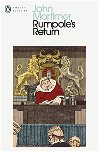 Book cover: "Rumpole's Return" with illustration of a judge and lions.