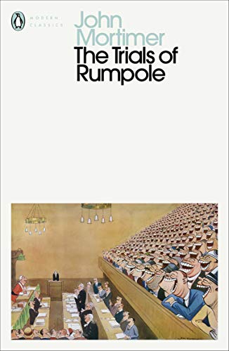 Book cover: "The Trials of Rumpole" with a courtroom illustration.