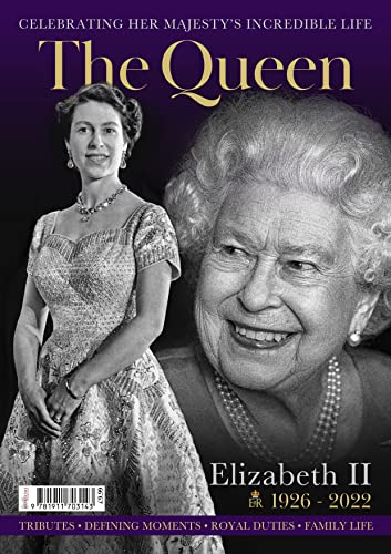Magazine cover featuring two black and white portraits of Queen Elizabeth II.
