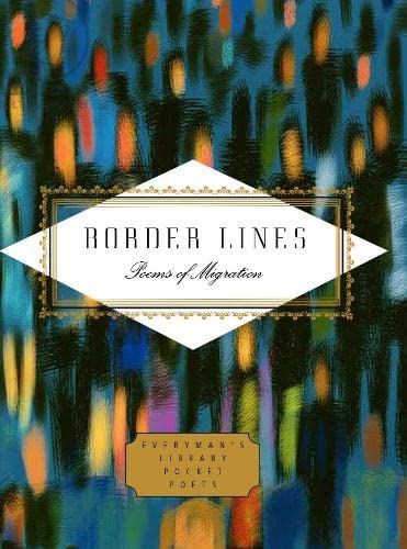 Book cover with abstract figures and the title "Border Lines: Poems of Migration.