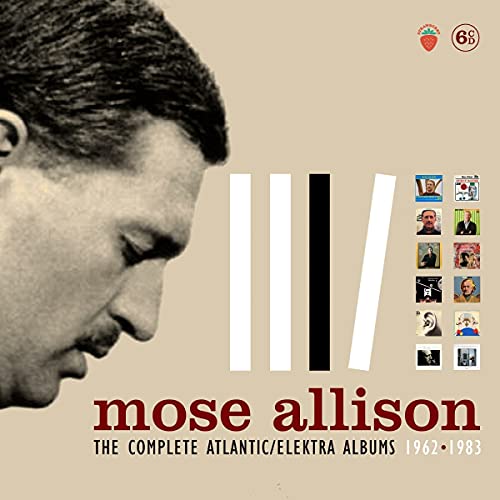 Mose Allison's album cover featuring a black-and-white profile photo and small album art images.