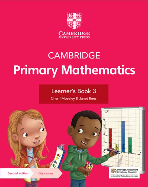 Cambridge Primary Mathematics Learner's Book 3 cover with children and graph.