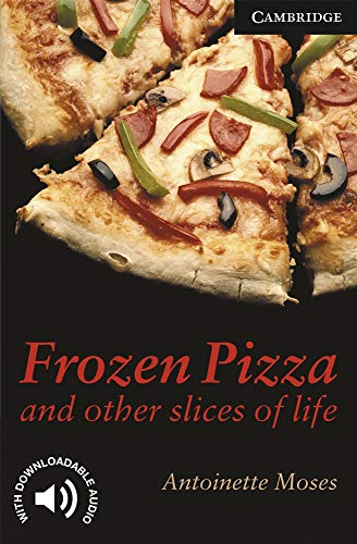 Book cover with pizza image and title "Frozen Pizza and other slices of life.