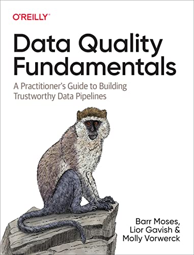 Book cover with title “Data Quality Fundamentals” and a monkey illustration.