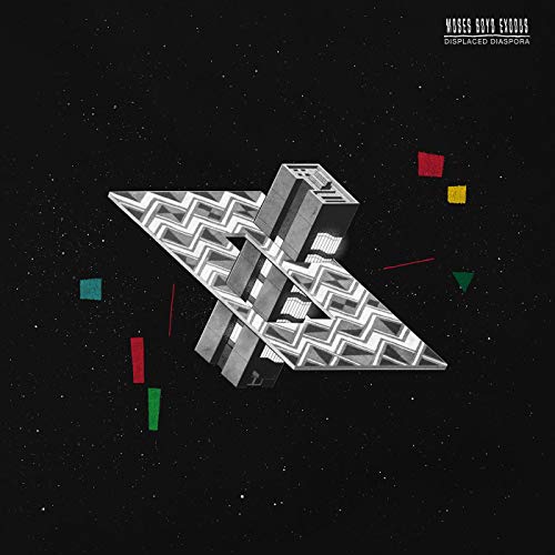 CD cover for Moses Boyd’s “Displaced Diaspora” with abstract geometric shapes.