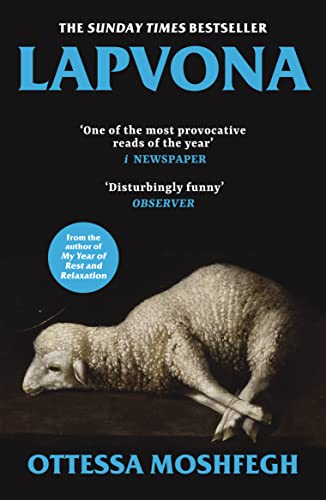 Book cover: "Lapvona" by Ottessa Moshfegh, featuring a sheep in a field.