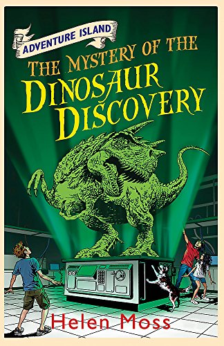 Book cover: children watch a green dinosaur projected onto a wall.