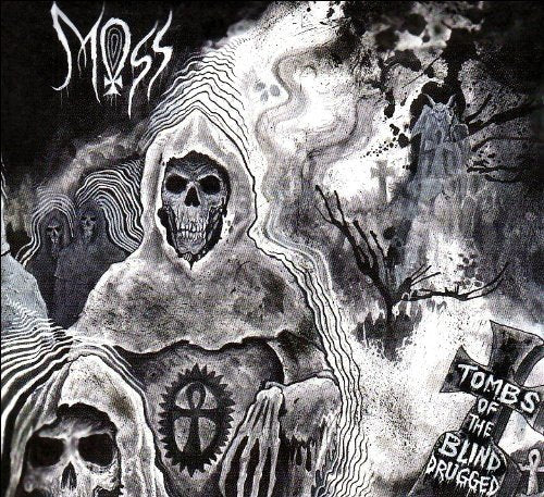 CD cover: skeletal figure in a hood before a graveyard.