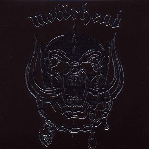 Motorhead CD cover: black background with a silver skull and logo.