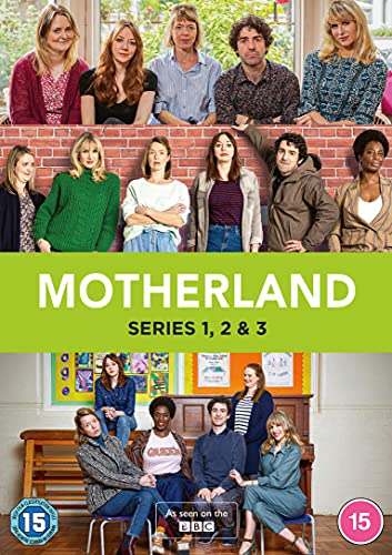 DVD cover for "Motherland" series 1-3, featuring a group of actors.