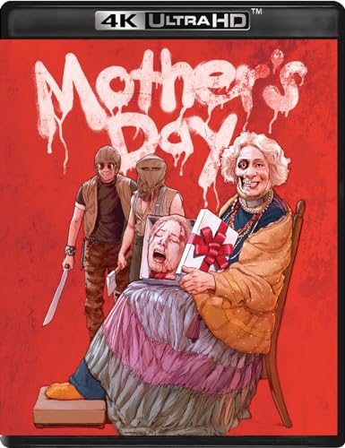 Horror movie cover for "Mother's Day" featuring masked figures and gore.
