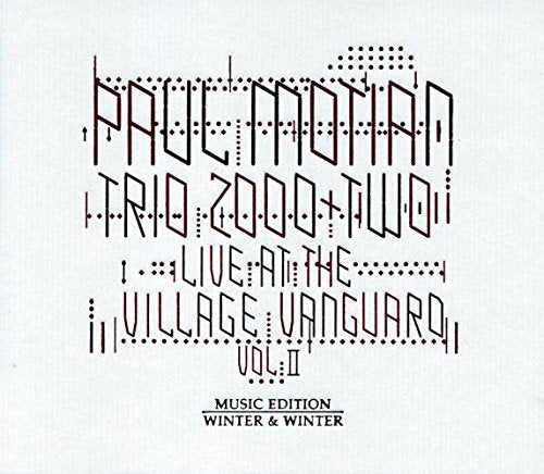 CD cover for Paul Motian Trio 2000, with abstract red text design.