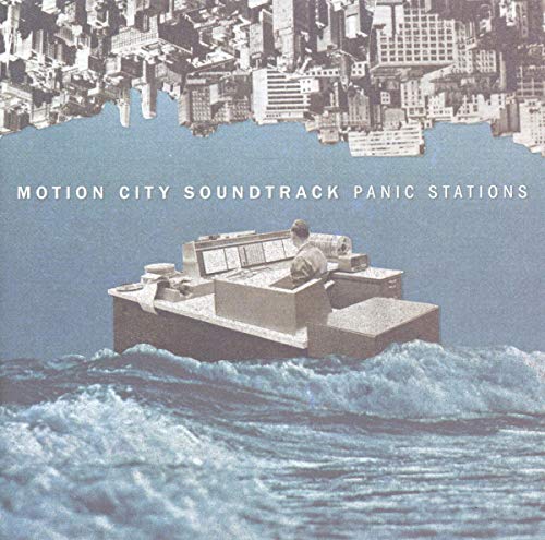 Album cover for Motion City Soundtrack’s “Panic Stations” with a boat-like control panel.