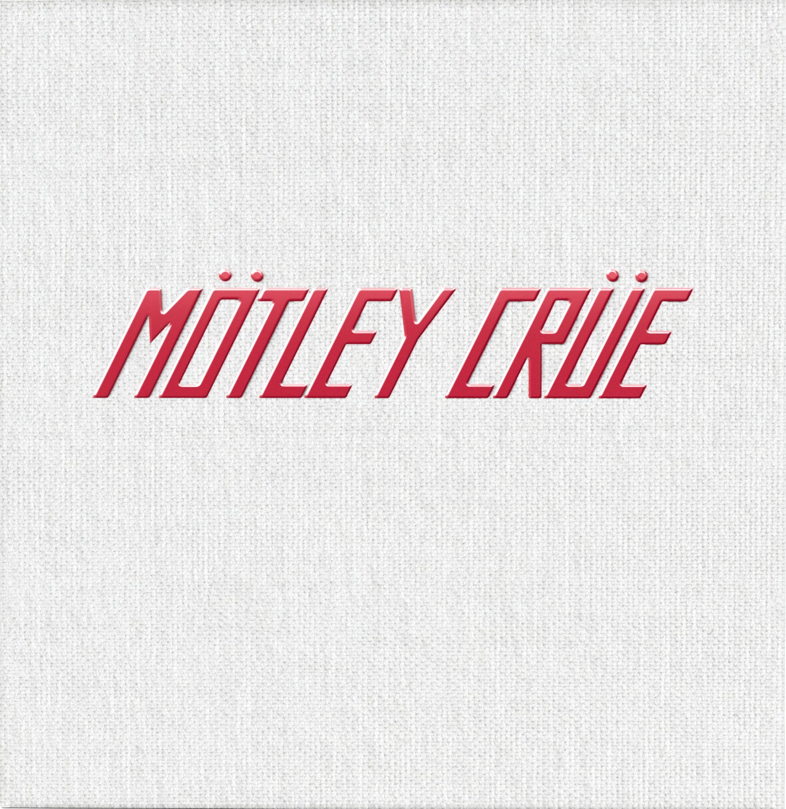 Mötley Crüe" logo in red text on a textured white background.