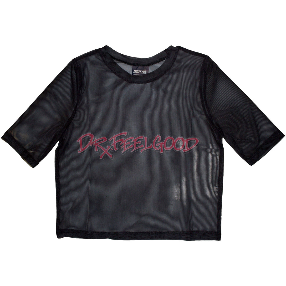 Women's XX-Large mesh crop top featuring Motley Crue Dr Feelgood graphics.
