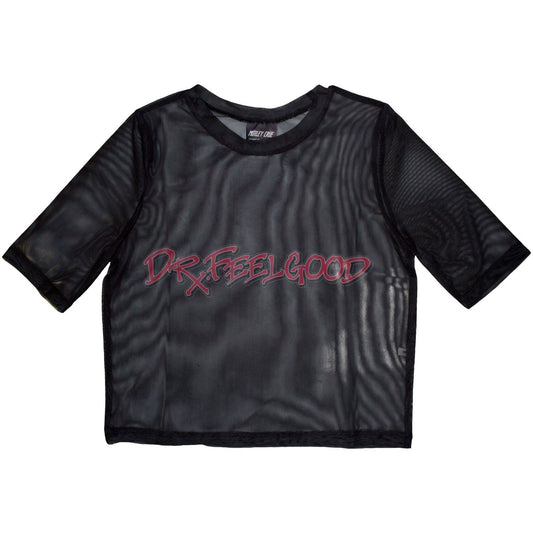 Women's XX-Large mesh crop top featuring Motley Crue Dr Feelgood graphics.