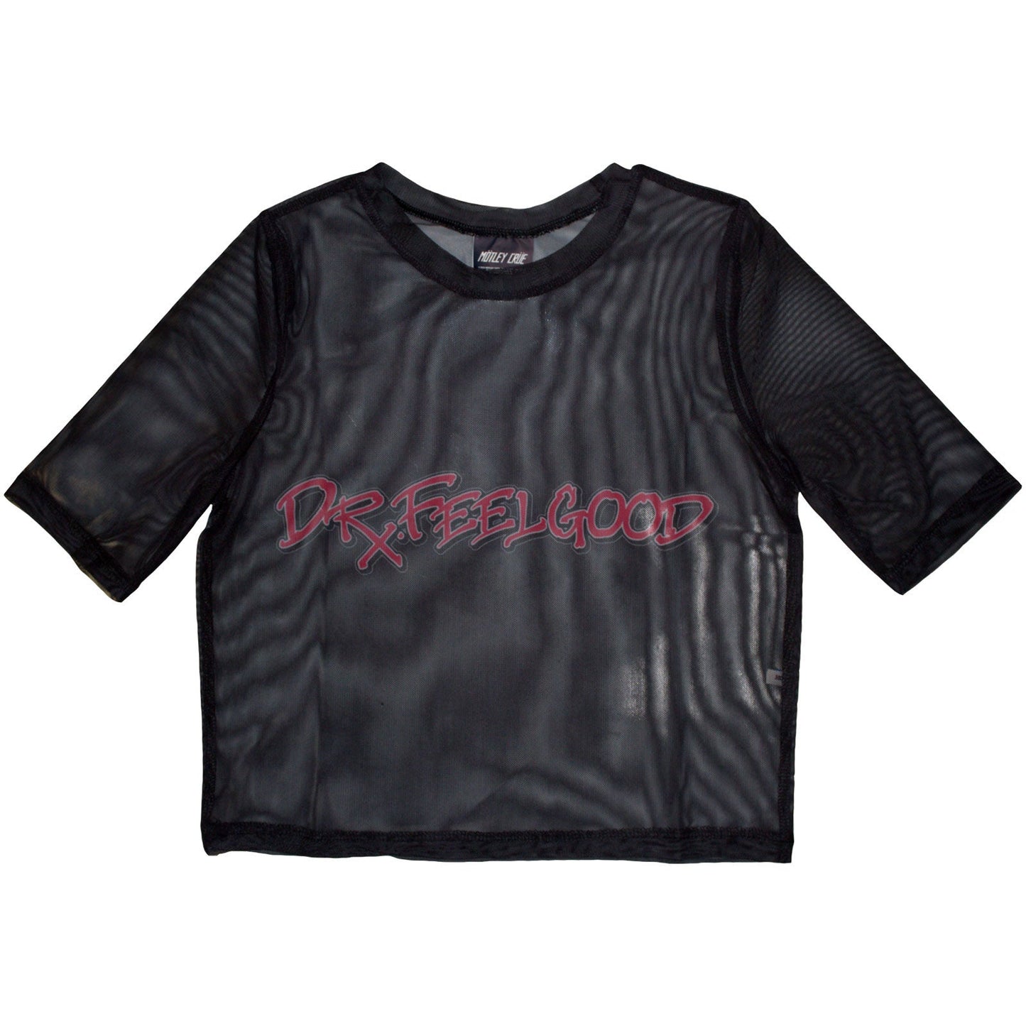 Women's XX-Large mesh crop top featuring Motley Crue Dr Feelgood graphics.