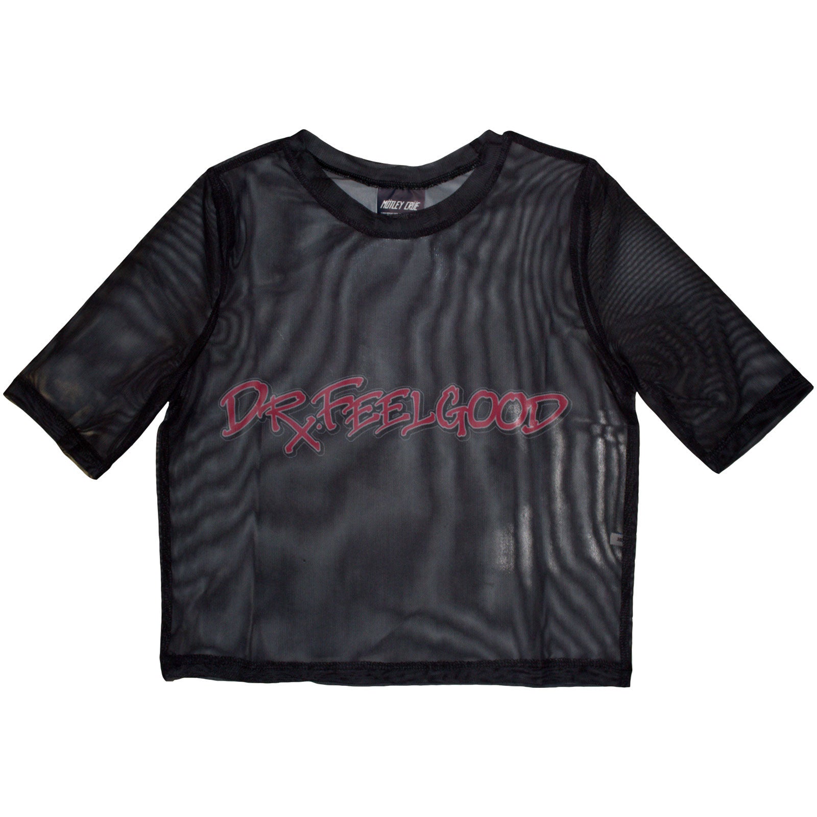 Women's XX-Large mesh crop top featuring Motley Crue Dr Feelgood graphics.