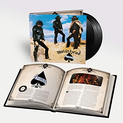 "Motörhead vinyl record with album cover and booklet featuring band members and artwork."