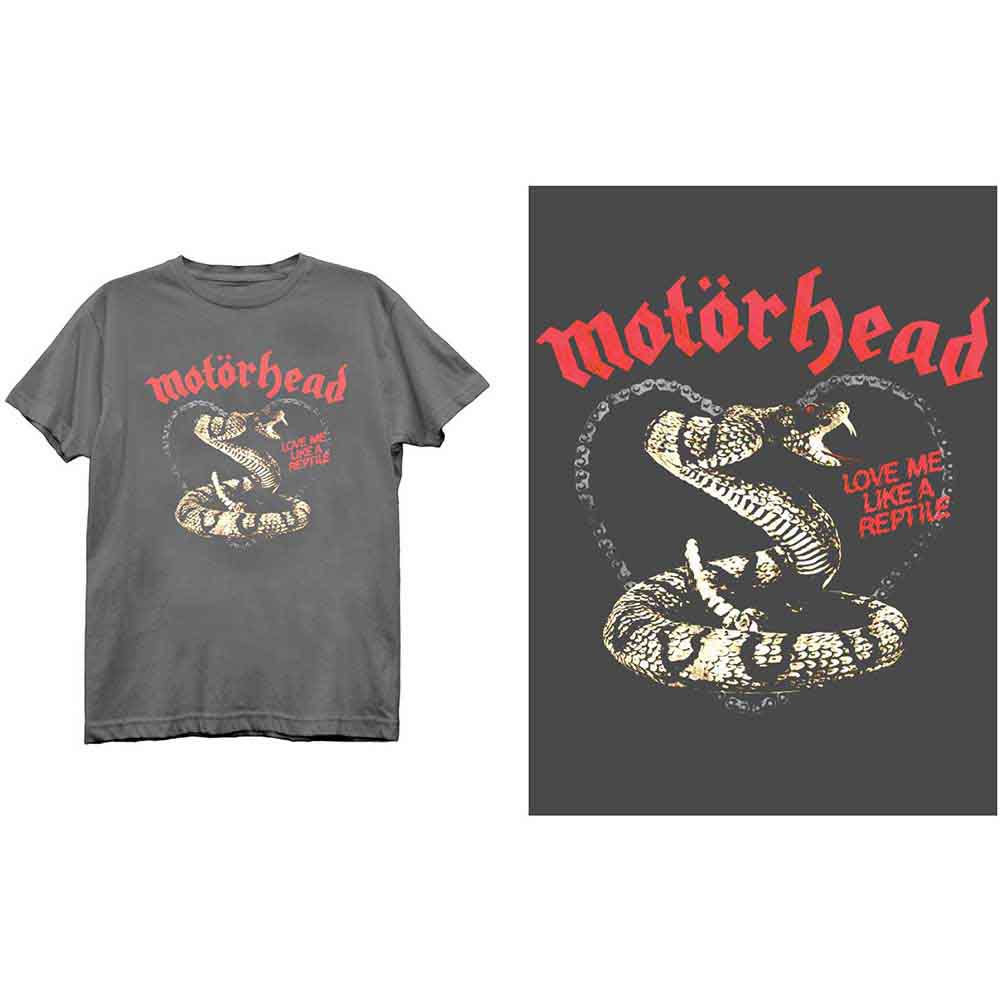 Black t-shirt with Motorhead's "Love Me Like A Reptile" album art, size XX-Large.
