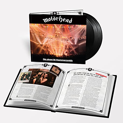 Motorhead’s “No Sleep ‘Til Hammersmith” 40th Anniversary vinyl edition with booklet.