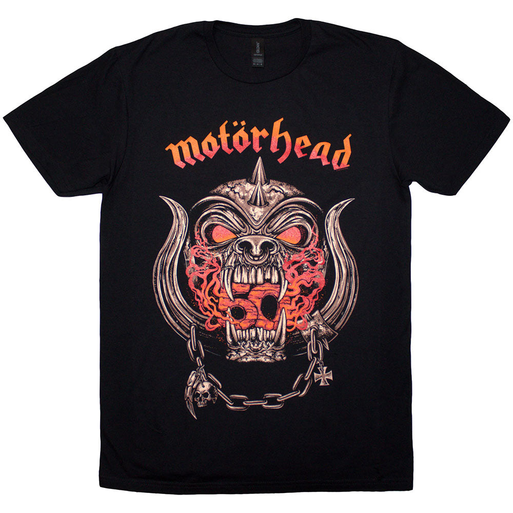 Black t-shirt with red gradient Warpig album art, Motorhead logo, unisex, size XX-Large.