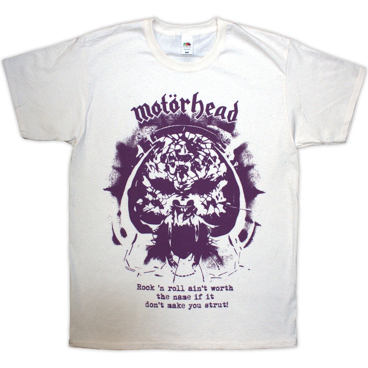 Natural-colored unisex T-shirt featuring a Motorhead graphic print on the front.