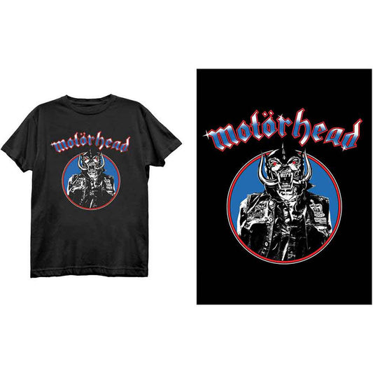 Black t-shirt featuring Motorhead's Warpig album art with Lemmy Kilmister.