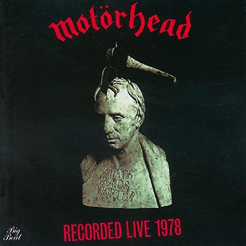 Motörhead album cover: bust of William Wordsworth with a cannon.