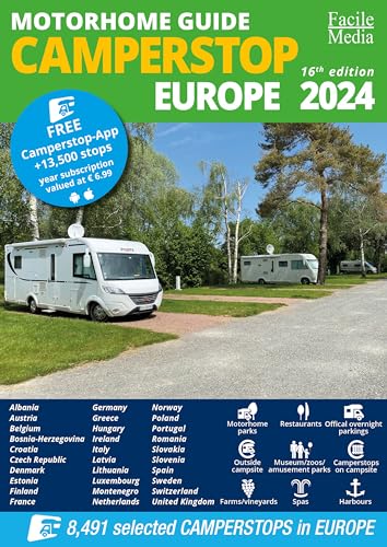 2024 Motorhome guide to Camperstop locations across 30 European countries.
