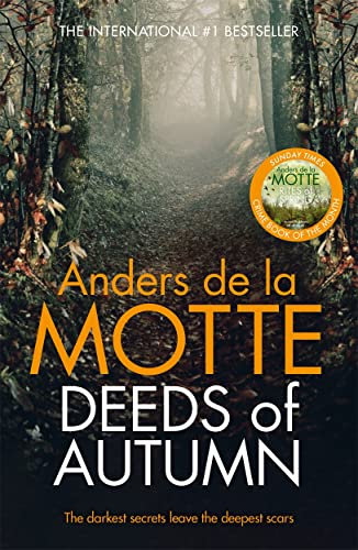 Book cover: "Deeds of Autumn" with a dark forest background.