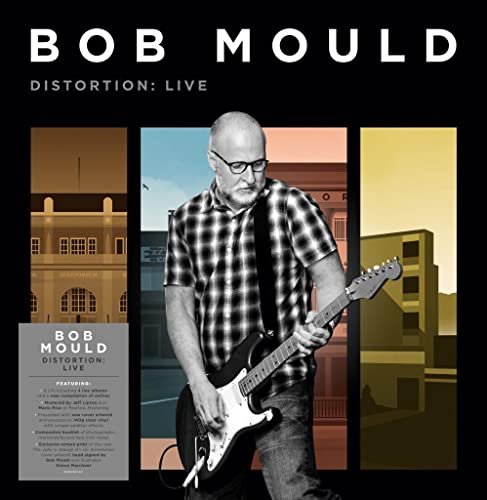 Bob Mould album cover: portrait of a man playing an electric guitar.
