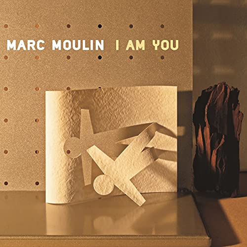 Album cover for Marc Moulin’s “I Am You” with paper airplane cutout.