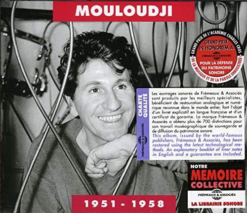 CD cover for Mouloudji’s 1951-1958 album, featuring a portrait of the singer.