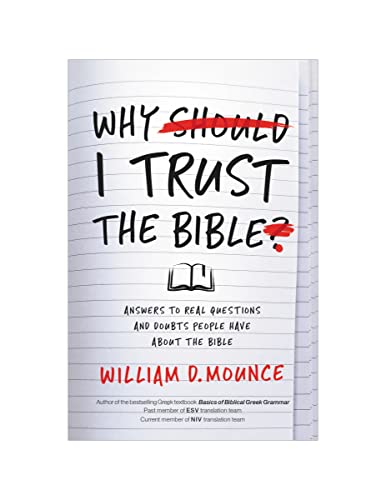 Book cover with title "Why I Trust the Bible" in red and black text.