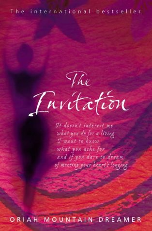 Book cover of The Invitation by Oriah Mountain Dreamer with a purple silhouette figure.