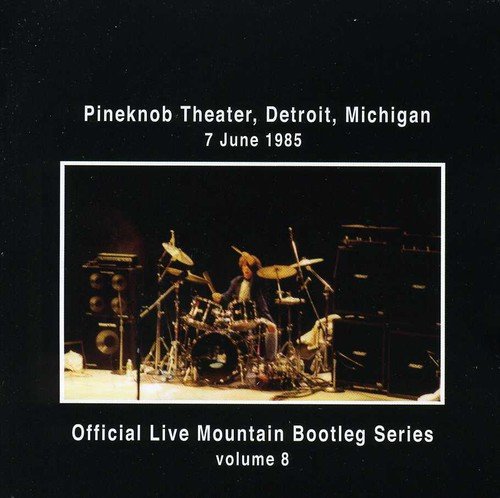 CD cover showing a drummer on stage with text Mountain Pineknob Theater 1985.