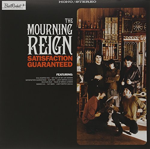 Vinyl album cover with band members in a dimly lit, vintage-style room.