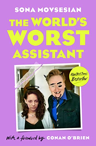 Book cover with a photo of two people, one with devil horns, one with a halo.