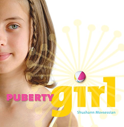 Book cover with a young girl’s face and bright yellow sunburst design.