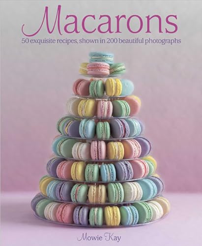 Book cover featuring a tiered display of colorful French macarons.