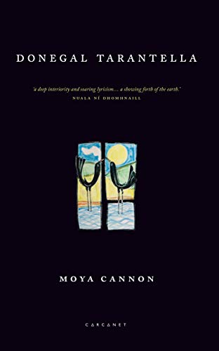 Book cover: "Donegal Tarantella" by Moya Cannon, with abstract window illustration.