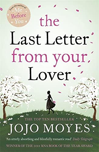 Book cover for The Last Letter from Your Lover by Jojo Moyes with illustration.
