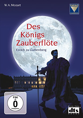 DVD cover for Mozart’s *The Magic Flute* featuring a man with a sword.