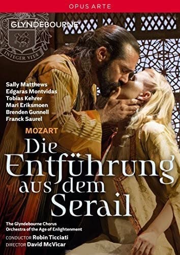 DVD cover for Mozart’s *Die Entführung aus dem Serail* opera performance.